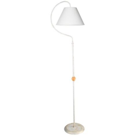Lámpara de pie Geo ASZ1043 con pantalla de tela blanca