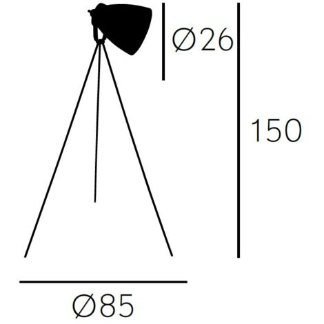Lámpara de Pie GETTING 1xE27 Al.150xD.89cm Blanco/Cromo