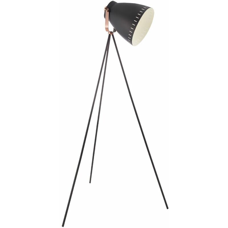 

Lámpara de pie giratoria para sala de estar, soporte de iluminación, lámpara de foco, negro, luces Nino 40610108