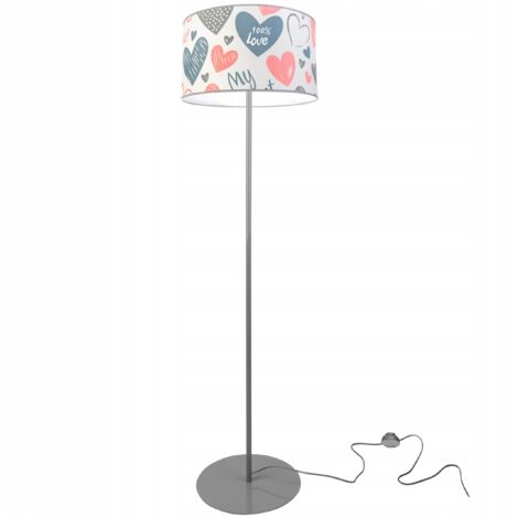 LÁMPARA DE PIE INFANTIL LOFT, PANTALLA, ESTAMPADO, LED