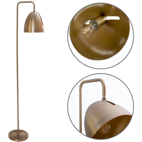 Lámpara de Pie INOI 1xE27 Al.150xD.40cm Bronce