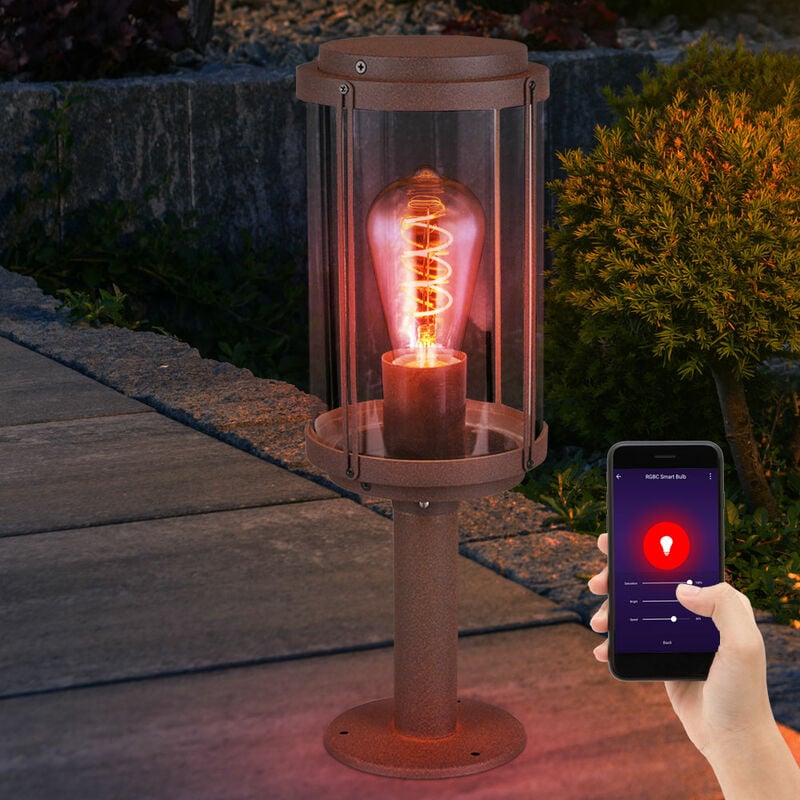 

Lámpara de pie inteligente para exteriores, regulable, base de soporte de Google, foco, lámpara de jardín, óxido, Alexa, en un conjunto que incluye