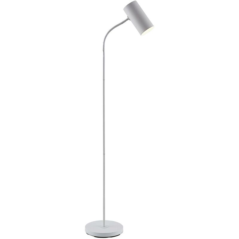 

Lámpara de pie Karoli con brazo flexible en blanco
