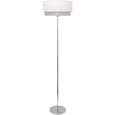 Lámpara de Pie Kenya Blanco y Gris Fabrilamp 111041001