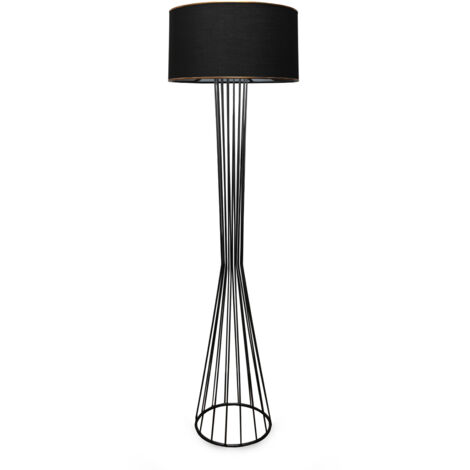 Lámpara de pie, lámpara de pie, iluminación de salón. Lamp Negro