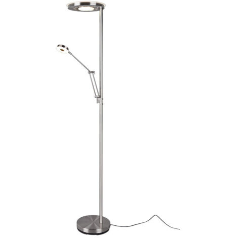 Lámpara de pie Led Dimmer con punto de lectura Barrie Nickel Trio Lighting