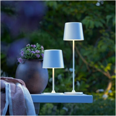 Lámpara de pie LED KAAMI BRILLIANT - 2W - IP44 - Metal y plástico - Blanco mate