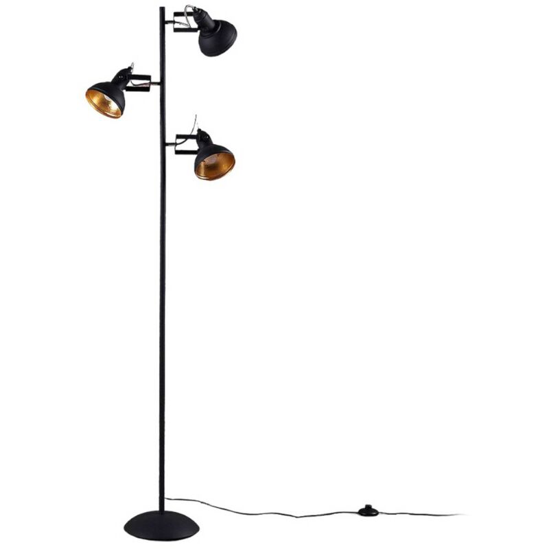 

Lámpara de pie LED Lilly con tres focos, negro