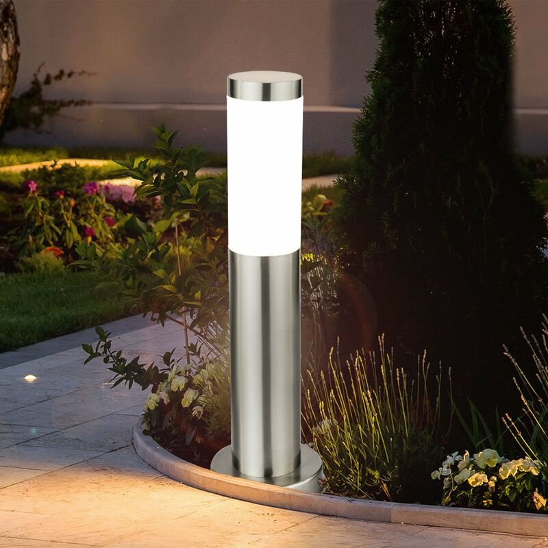 

Lámpara de pie para exterior Lámpara de pie de jardín LED Lámpara de columna, 1x E27 9 vatios 810 lúmenes, altura 45 cm