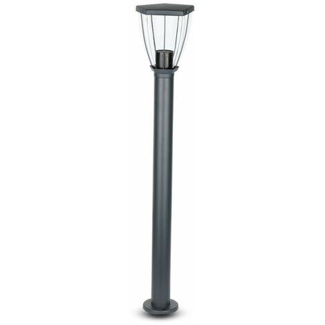 Lámpara de pie LED para jardín V-TAC, portalámparas E27 (máx. 40 W), acero h800 mm, color negro, IP44