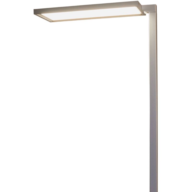 

Lámpara de pie LED para oficina plateada Dorean