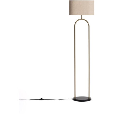 LEDKIA Lámpara de Pie Metal Brilthor Dorado