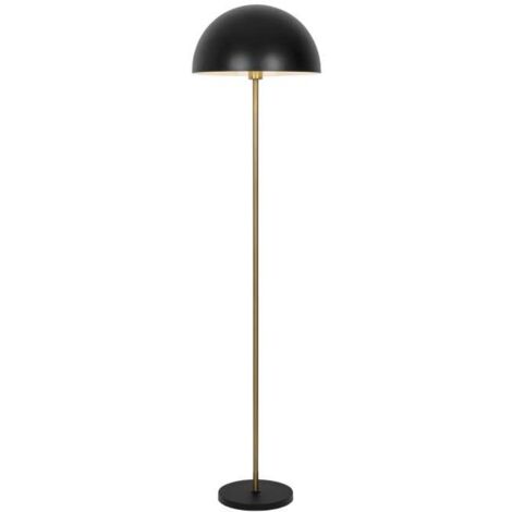 Lámpara de pie modelo Marnau acabado negro/cuero, 166cm(alto) 40cm(ancho) 40cm(largo).