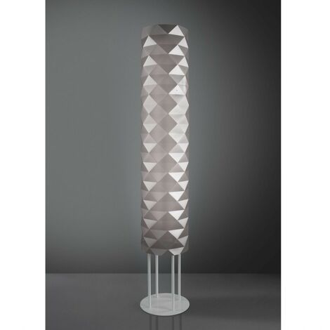Lámpara de pie Mt base metal plata 27 x 155h cm