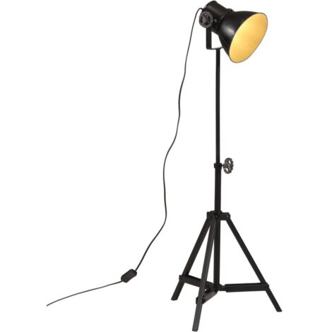 Lámpara de pie negra 25 W E27 35x35x65/95 cm