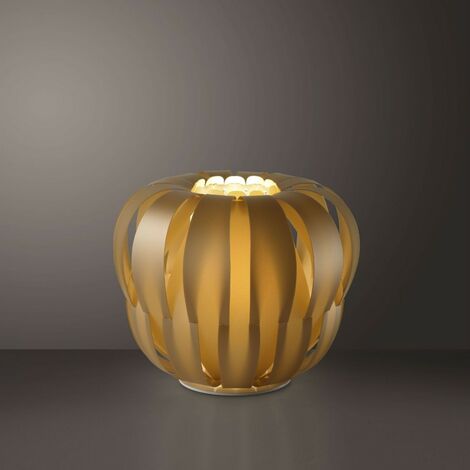 Lámpara de pie New Gold de metal blanco Diámetro 60 x 55h cm
