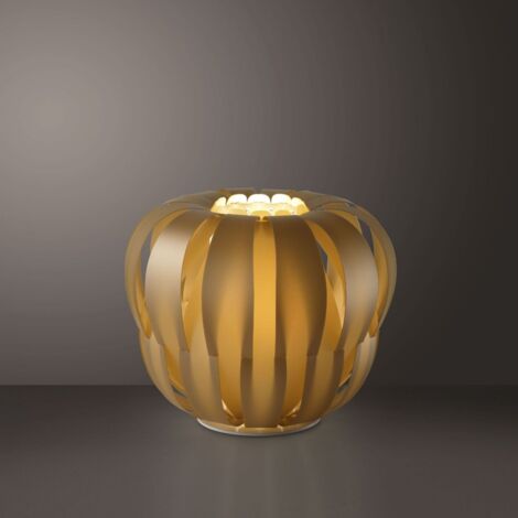 Lámpara de pie New Gold de metal blanco Diámetro 60 x 55h cm