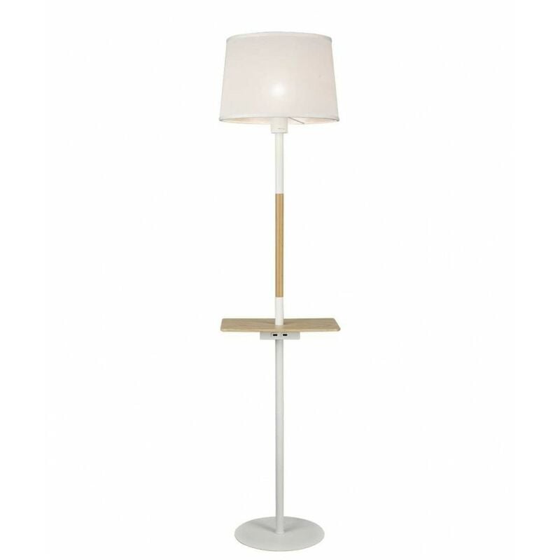 

Mantra - Pie De Salon 1 Luz & USB output SERIE NORDICA II ACABADO White-Wood