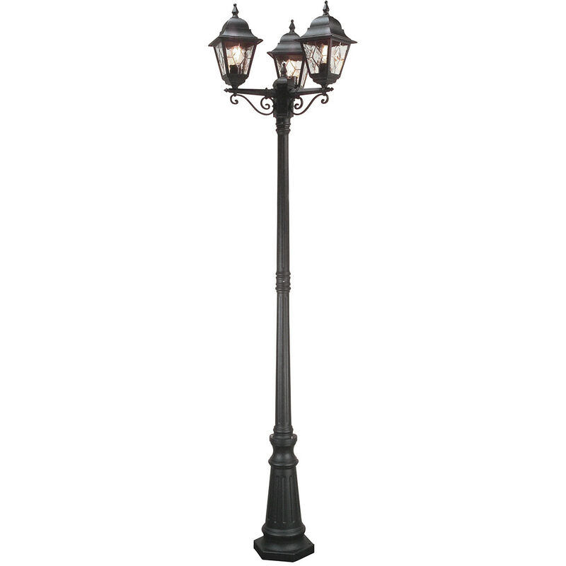 

Norfolk - Farola de exterior de 3 luces Negro IP43, E27 - Elstead