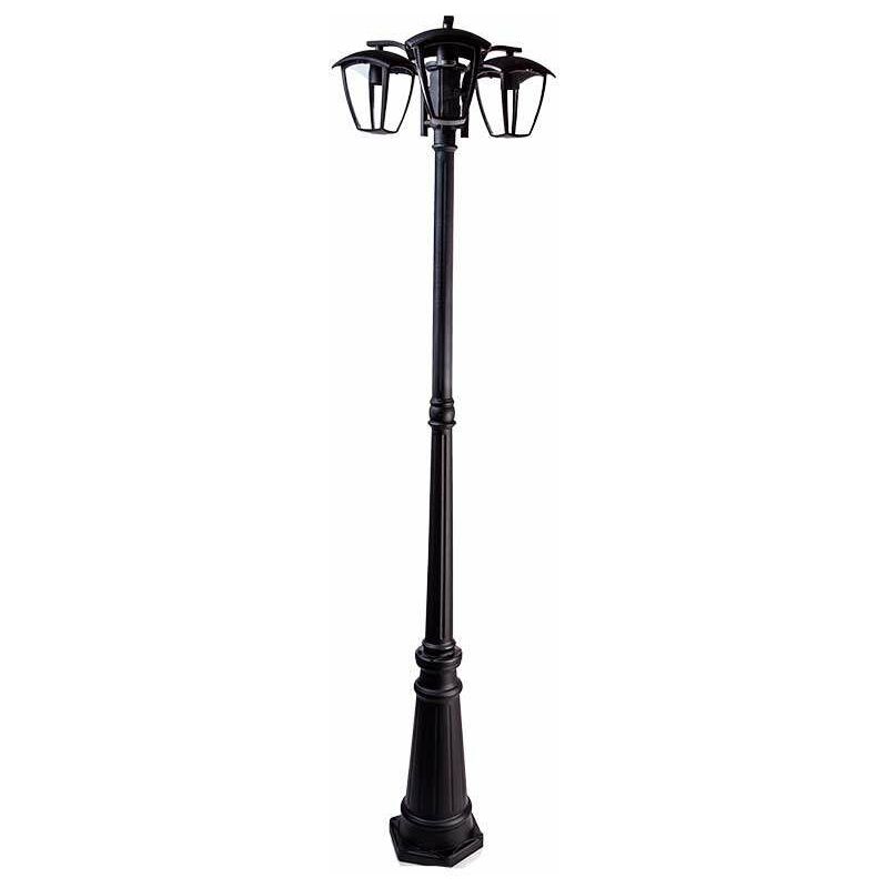 

Lámpara de pie para jardín Serie Farolillo Classic Street Triple IP44 Negro