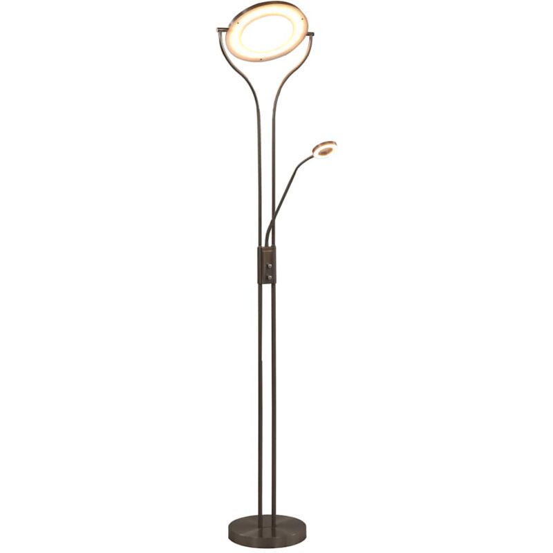 

Lámpara de pie regulable plateado 18 W 180 cm - Plateado - Vidaxl