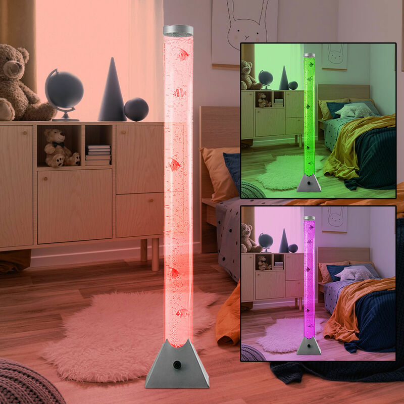 

Lámpara de pie RGB LED, sala de estar, burbuja de agua, pilar, decoración, lámpara de pie para peces