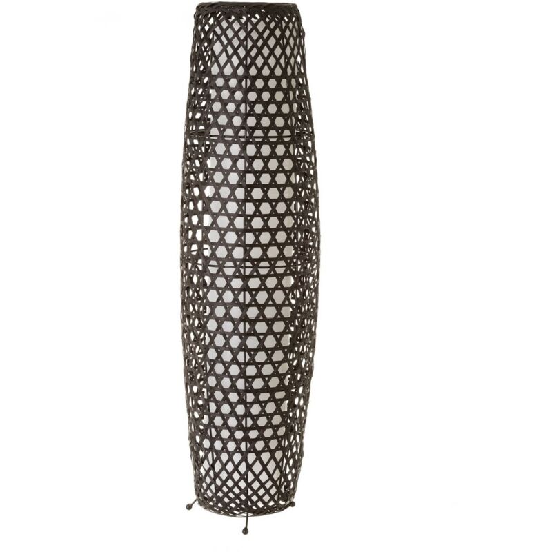 

Lámpara de pie con rejilla de bambú negra de Ø 23x88 cm