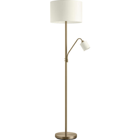 Lámpara de pie SAM E27+E14 crema