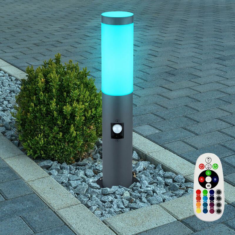 

Lámpara de pie balcón SENSOR lámpara de pie antracita de acero inoxidable DIMMABLE en un juego que incluye lámparas LED RGB