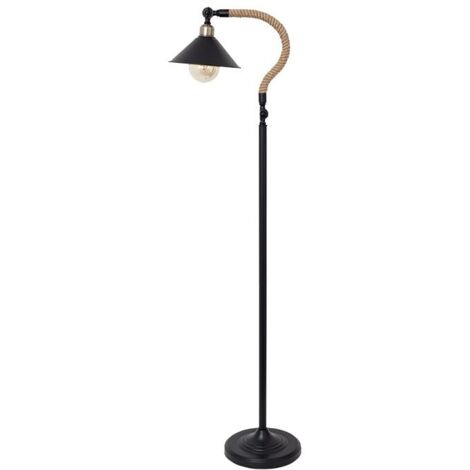 Lámpara de pie soga 1xe27 l.25,5xan.47xal.144cm cuerda marron
