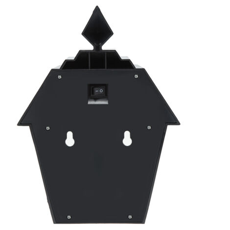 Lámpara de pie solar LED hexagonal para montaje en pared, apta para uso exterior en patios y jardines – ABS – Negro/Blanco – Luz blanca cálida – 19 cm