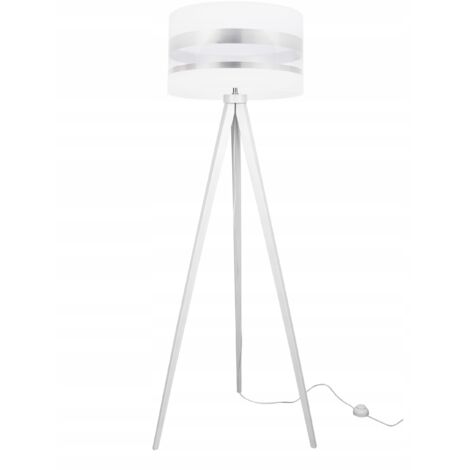 LÁMPARA DE PIE TRÍPODE LOFT PANTALLA CROMADA SELECCIÓN LED