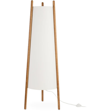 Lámpara de pie trípode Woody de LEDS C4 Madera de roble, beige E27