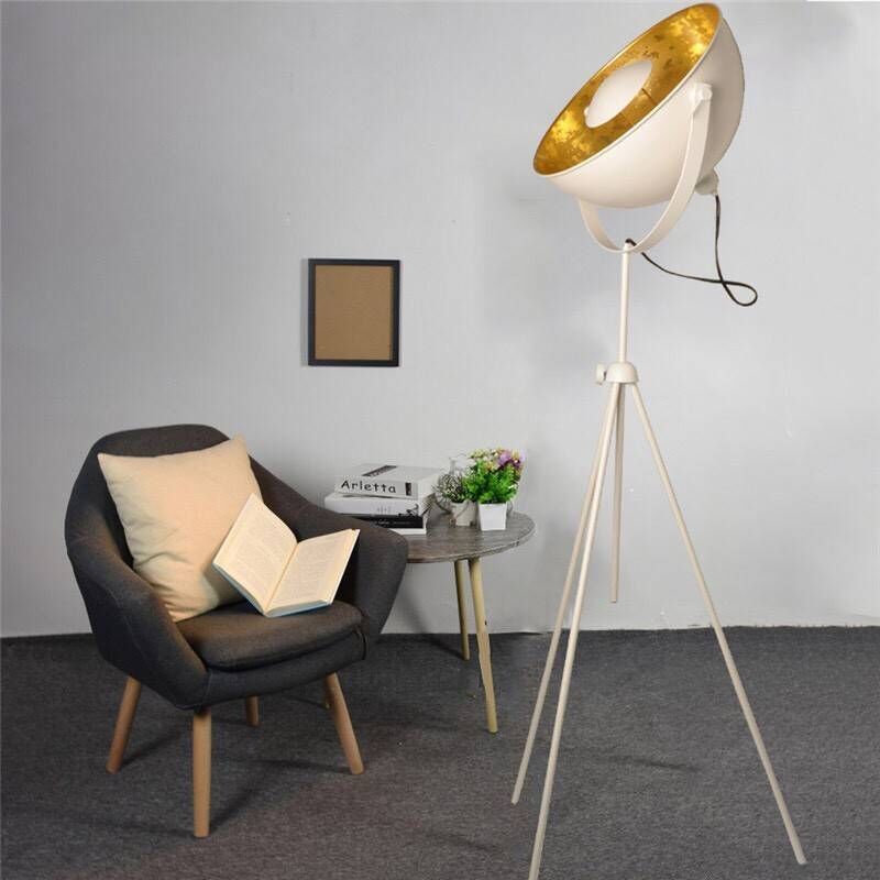 

Barcelona Led - Lámpara de pie vintage con trípode 'GALILEO' | Blanco