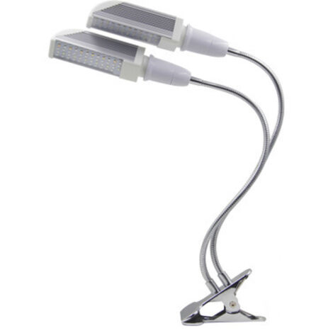 Lámpara de planta con luz solar y cabezal inclinado, tubo doble, luz amarilla para plantas, luz completa, luz roja y azul para plantas con luz solar.