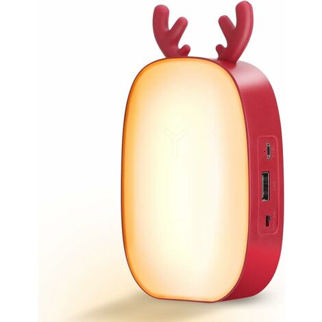Lámpara De Protección Ocular Led MINKUROW Para Niños - Lámpara De Ciervo De Conejo - Carga Usb Con Luz Nocturna