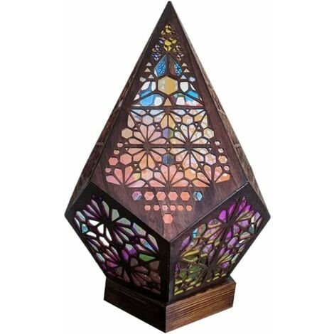 Lámpara De Proyector De Luz Nocturna MINKUROW, Poste De Estrella, Luz Nocturna, Lámpara De Pie Decorativa Geométrica Grande, Lámpara De Ambiente De Noche