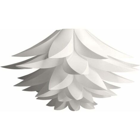 Lámpara de puzle con diseño de loto - Pantalla para montar tú mismo - Lámpara decorativa con flores para salón y dormitorio - Lámpara colgante o de pie - Blanca