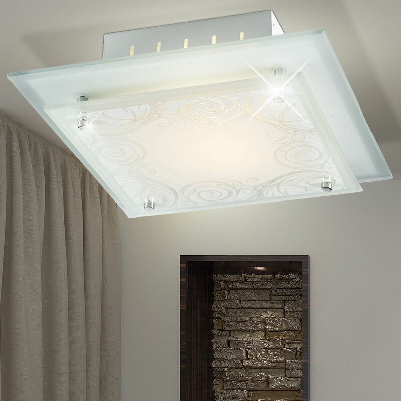 

Foco reflector de techo en metal blanco lacado lámpara de salón en un juego que incluye bombillas LED