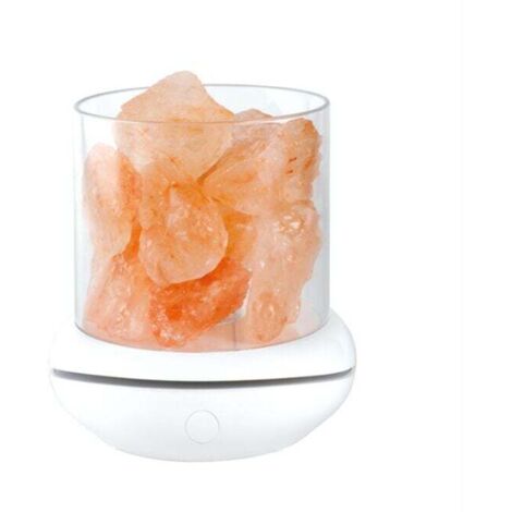 Lámpara de sal del Himalaya, lámpara de sal para aromaterapia, lámpara de noche, luz de noche blanca