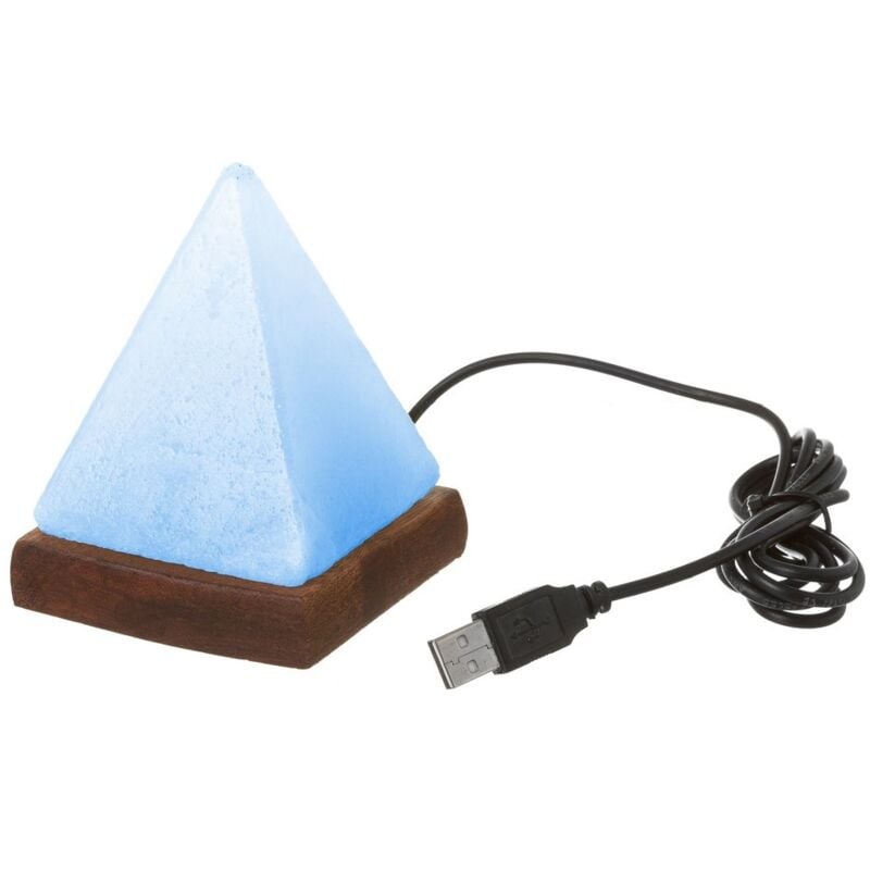 

Lámpara de sal pirámide led multicolor con USB de 400 gr