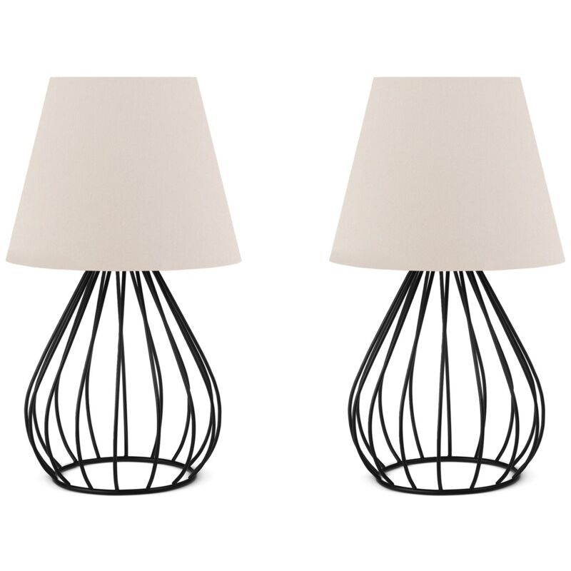 Wellhome - Lampe de table como 36 cm Creme