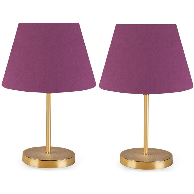WellHome Lampe de table COMO 37 cm Morado