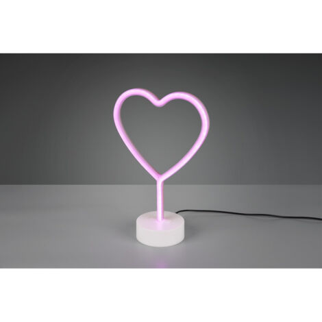 La'mpara de sobremesa corazo'n led 1,8w en pla'stico blanco con interruptor on/off r55210101