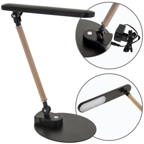Lámpara de sobremesa DAISY LED 280lm 4000K Negro/Madera Natural
