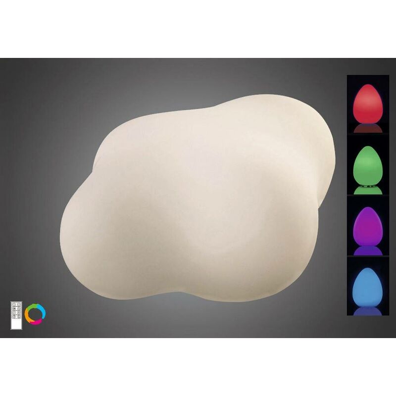 

Lámpara de sobremesa Eos 2W LED RGB con mando a distancia IP44, 90lm, blanco ópalo