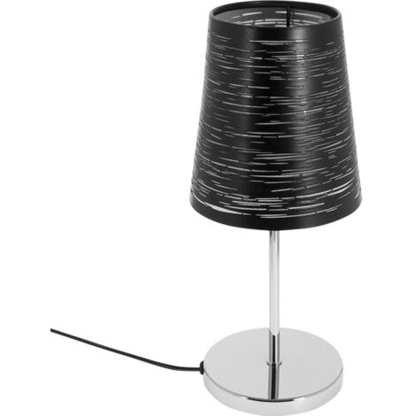 Lámpara de sobremesa FIA 1xE14 14d Negro/Cromo
