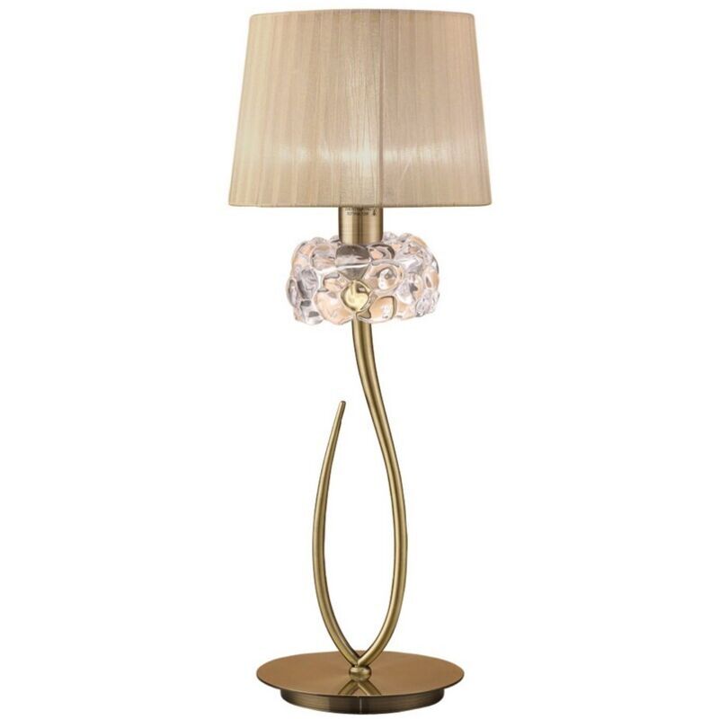 

Lámpara de sobremesa Loewe 1 Bulb E27 Big, latón antiguo con pantalla de bronce