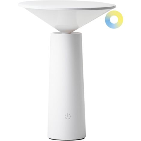 Lámpara de sobremesa moderna hierro interior exterior blanco Levira