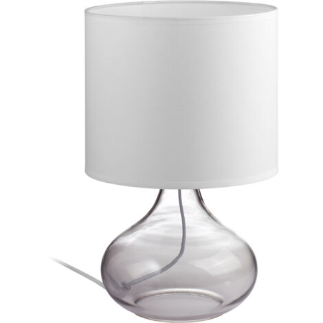 Lámpara de sobremesa ORIANA gris/blanco E27